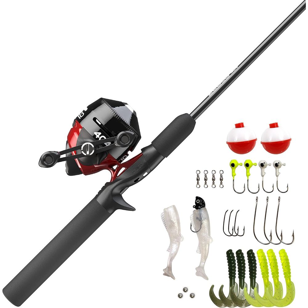 5'6 Two-Piece Fiberglass Spinc - đánh giá và giá Spincast Reel
