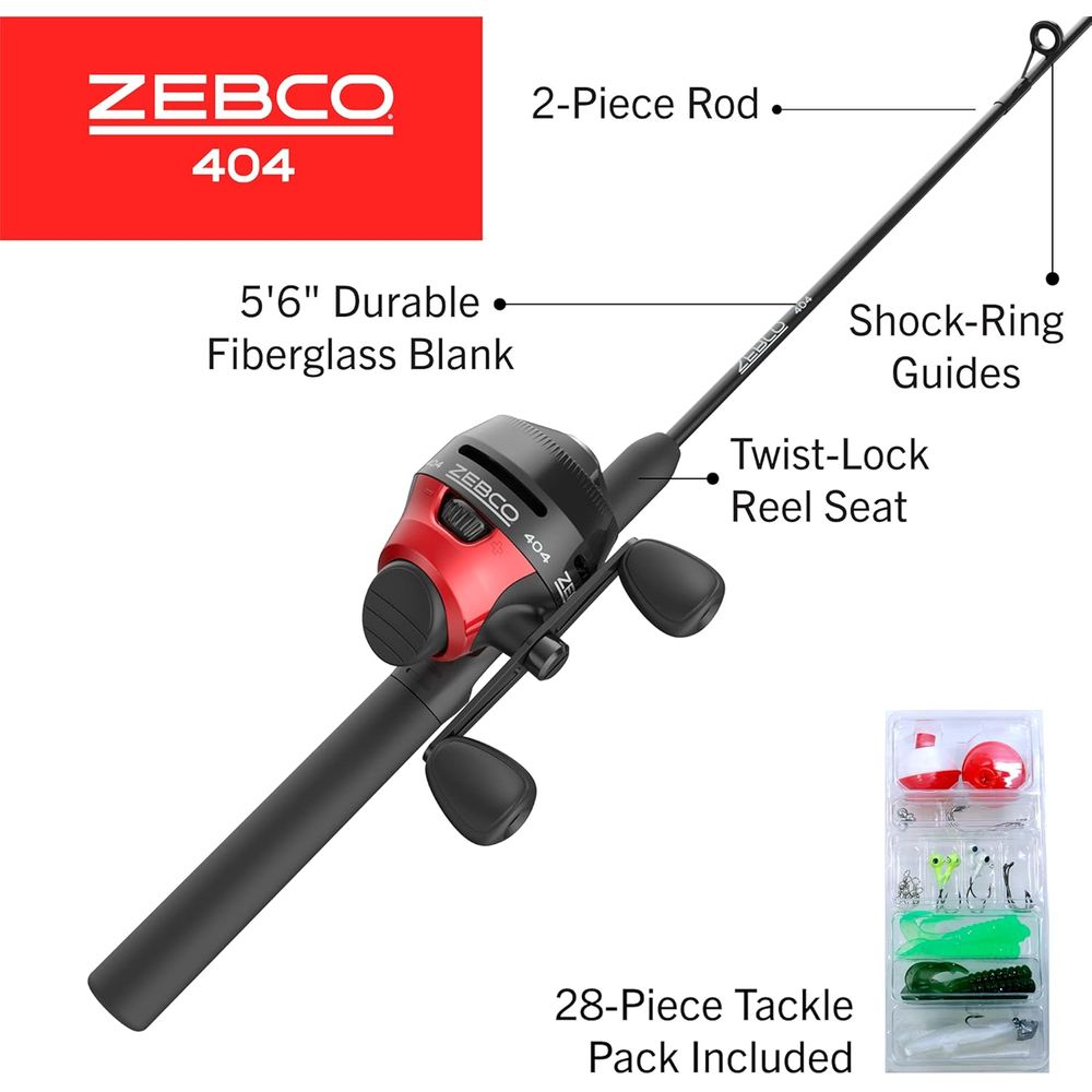 5'6 Two-Piece Fiberglass Spinc - đánh giá và giá Spincast Reel