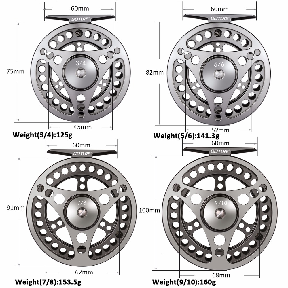Goture Fly Fishing Reel 3/4 5/ - đánh giá và giá Reel Spare Spool