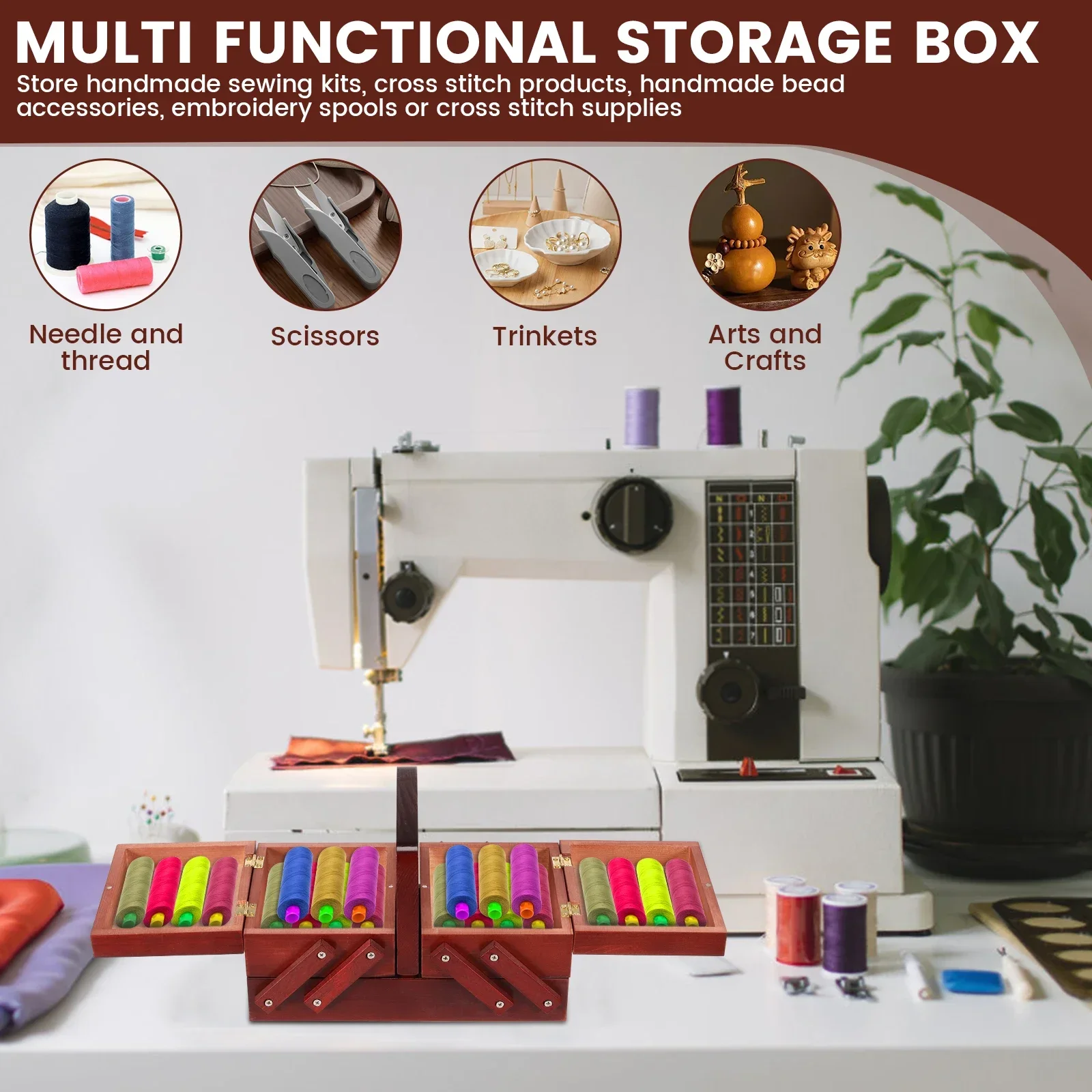 Expandable Sewing Thread Box W - đánh giá và giá Reel Handle