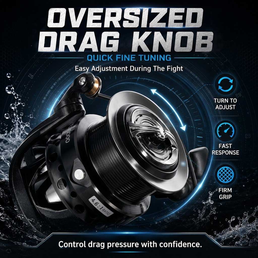 SAMOLLA Dual Brake Spinning Re - đánh giá và giá Reel Drag Knob
