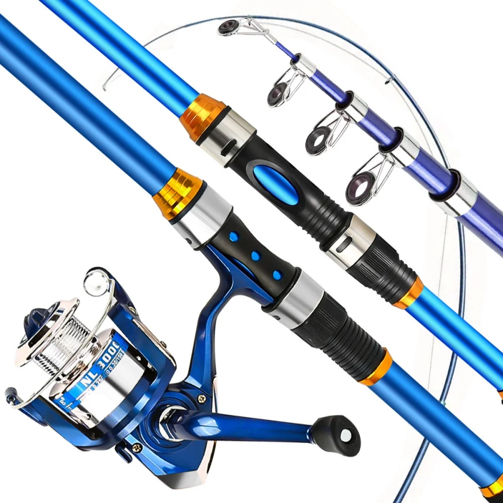 2.1-3.6M Telescopic Glass Fibe - đánh giá và giá Spincast Reel