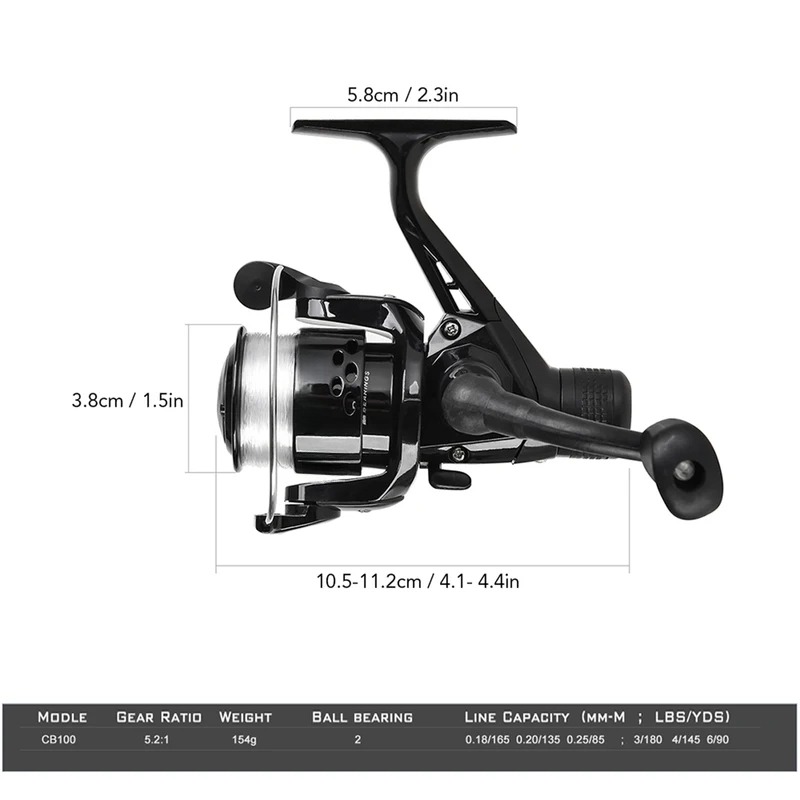BRAVMAK 2.1/ 2.3 mTelescopic F - đánh giá và giá Spincast Reel
